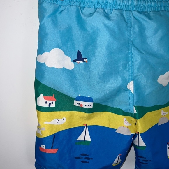 Mini Boden Swim Shorts Aqua Blue Puffins Boden 9-10 years - Picture 10 of 12